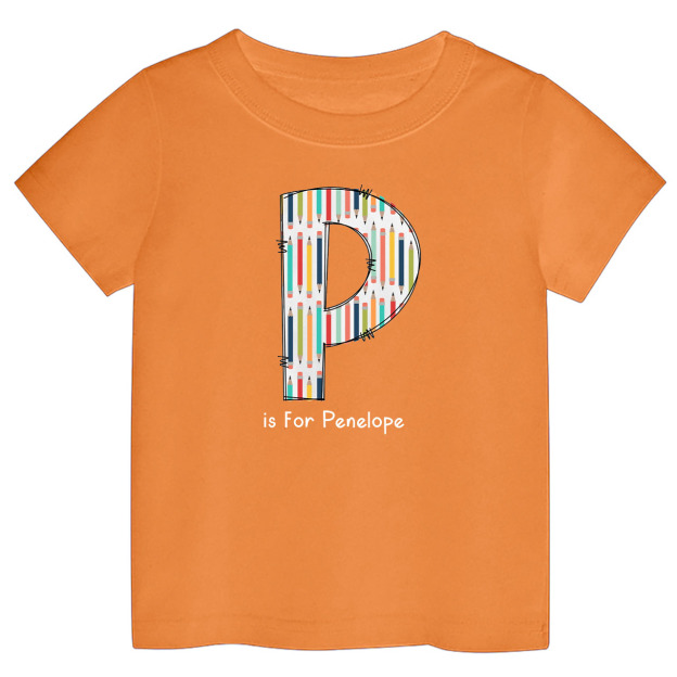 Personalized Back To School Pencil T-Shirt With Name