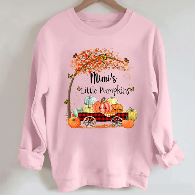 Custom Nickname Little Pumpkin Fall Halloween Sweatshirt