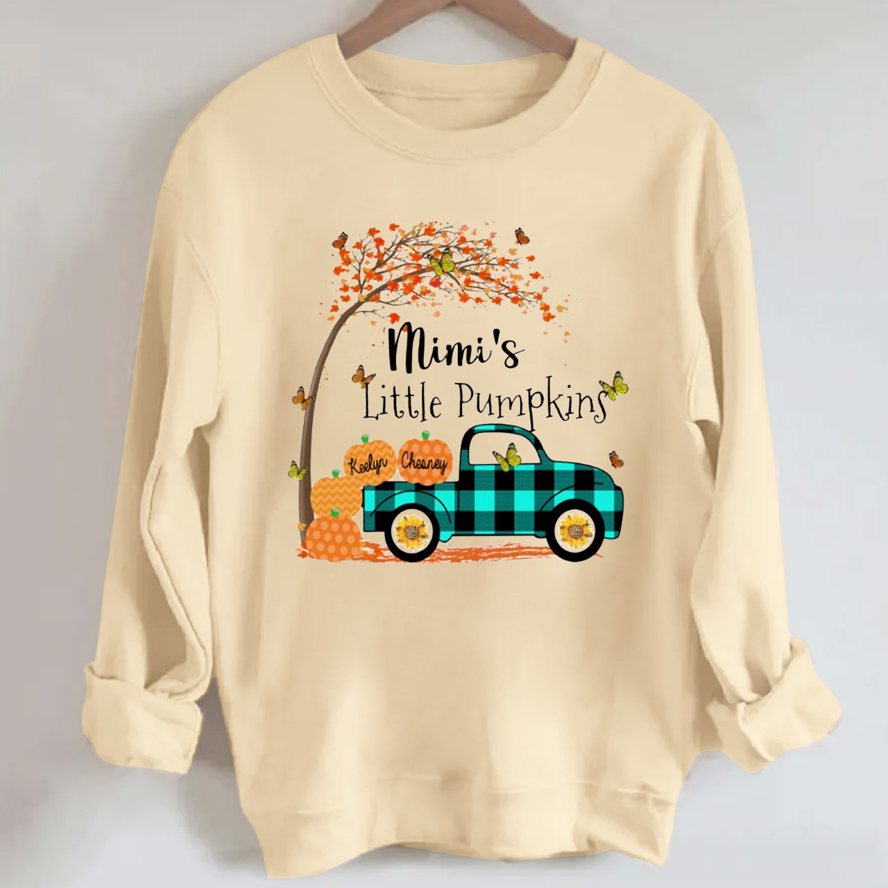 Personalized Pumpkin Truck Halloween Sweatshirt