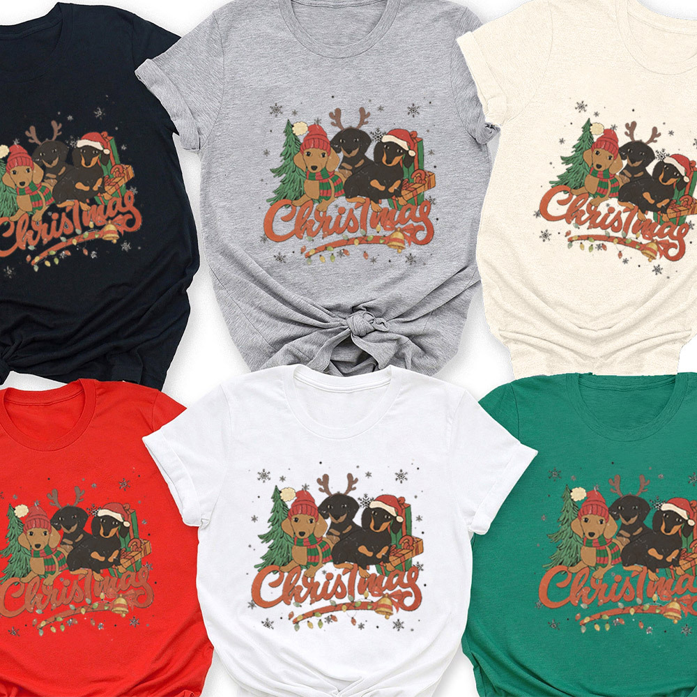 Three Dogs Christmas Family Matching Shirt