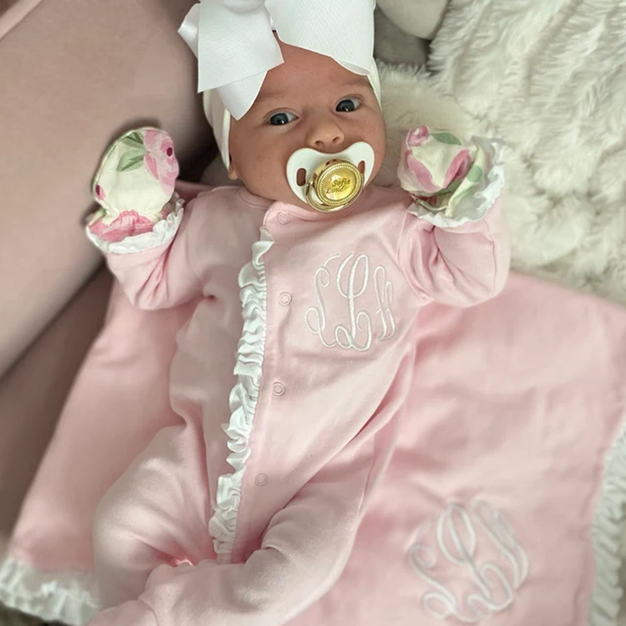 Personalized baby girl on sale coming home outfit