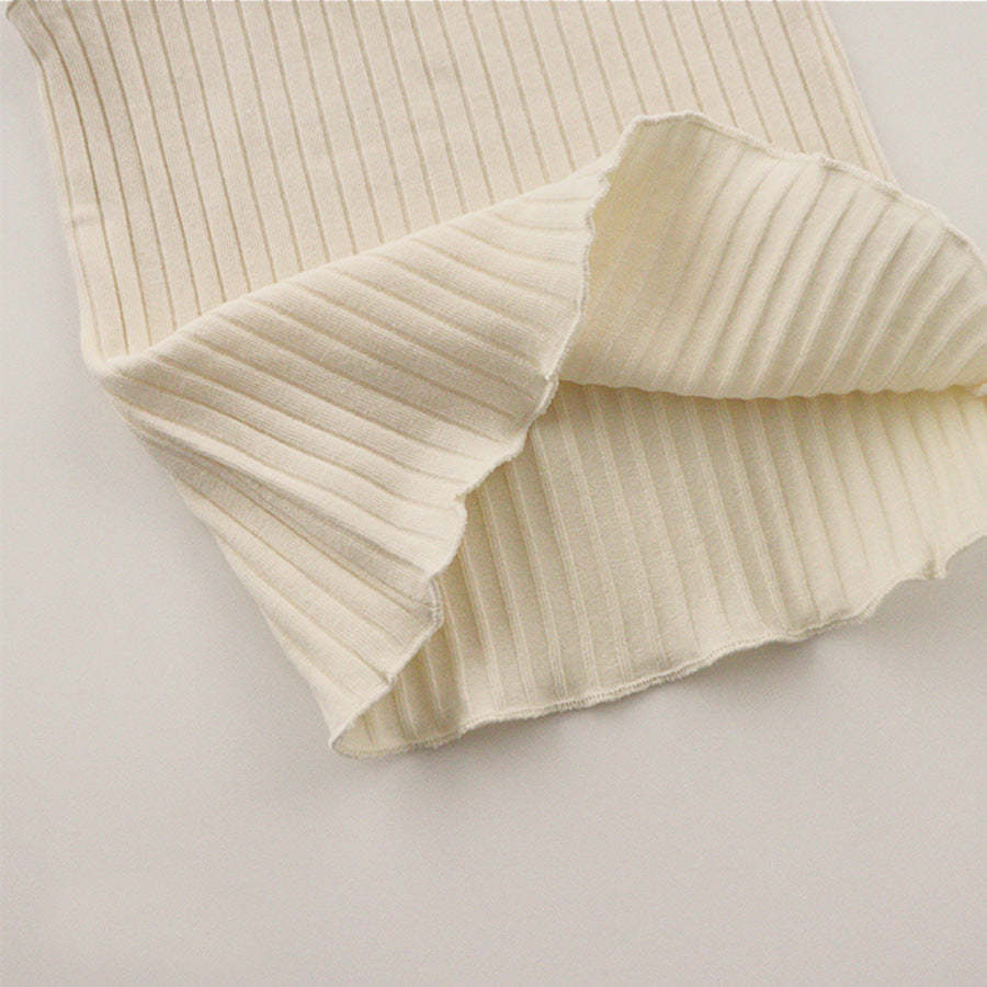 4 Colors Baby Girl Ribbed Short Set