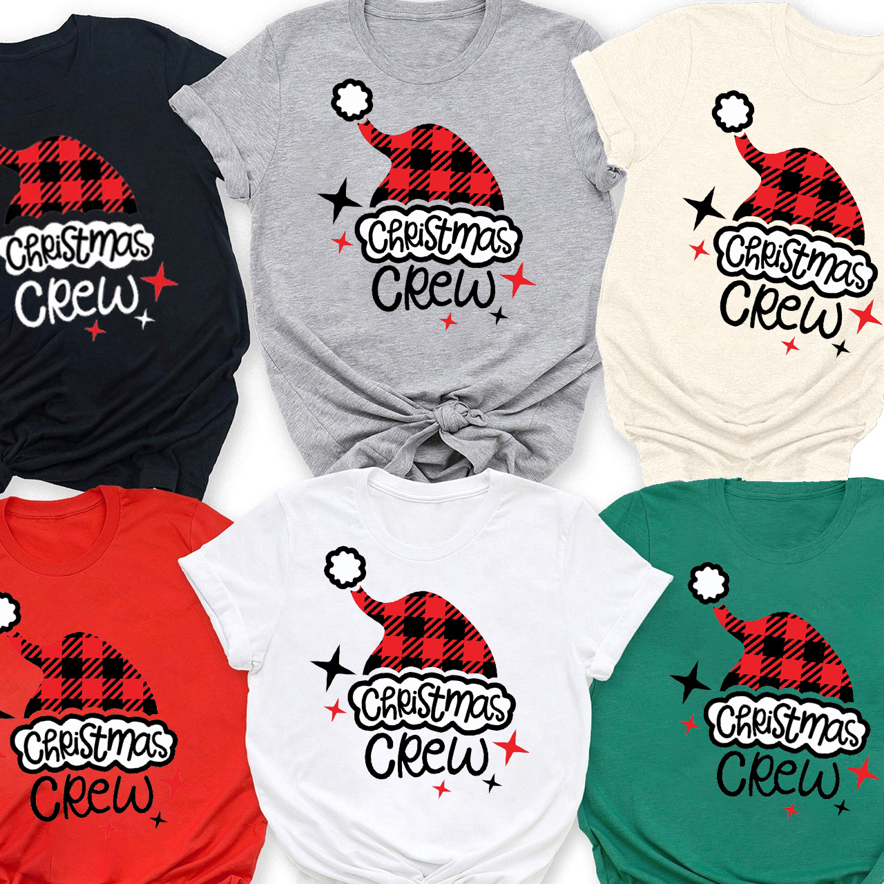 Christmas Hat Design Crew Family Pajamas