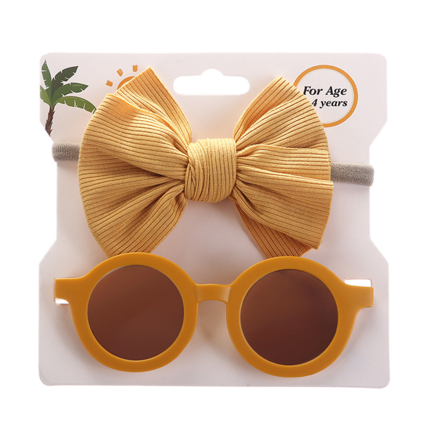 Baby Girl Summer Strap Sleeveless Solid Romper + Ruffled Floral Shorts Headband Glasses