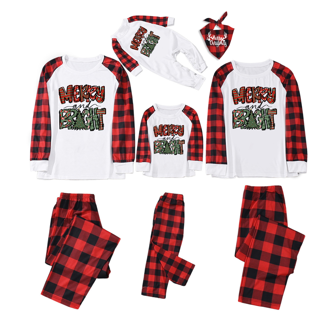 Merry Bright Christmas Family Matching Pajamas