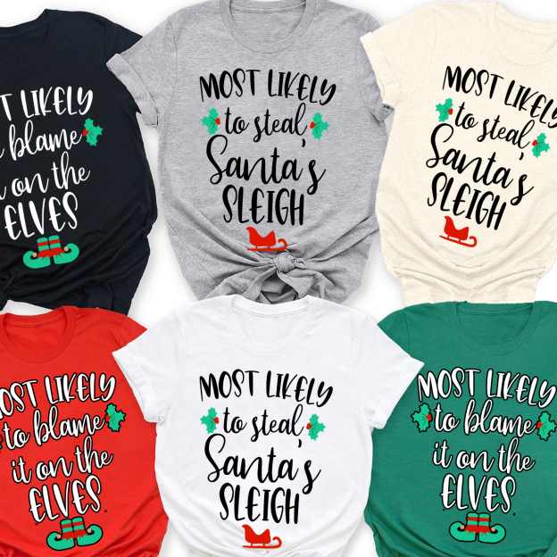 Most Likely to Get Lit Christmas Family Shirt