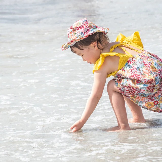 Baby Girl Summer Dress with Sun Hat