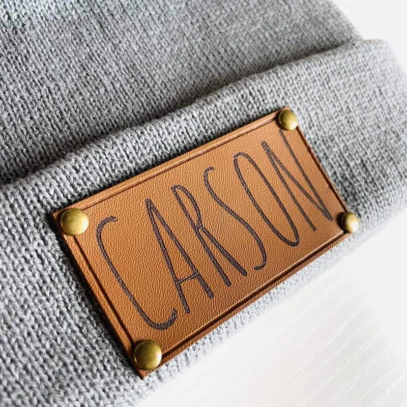 Signature Beanie/hat (Vegan Leather Patch)