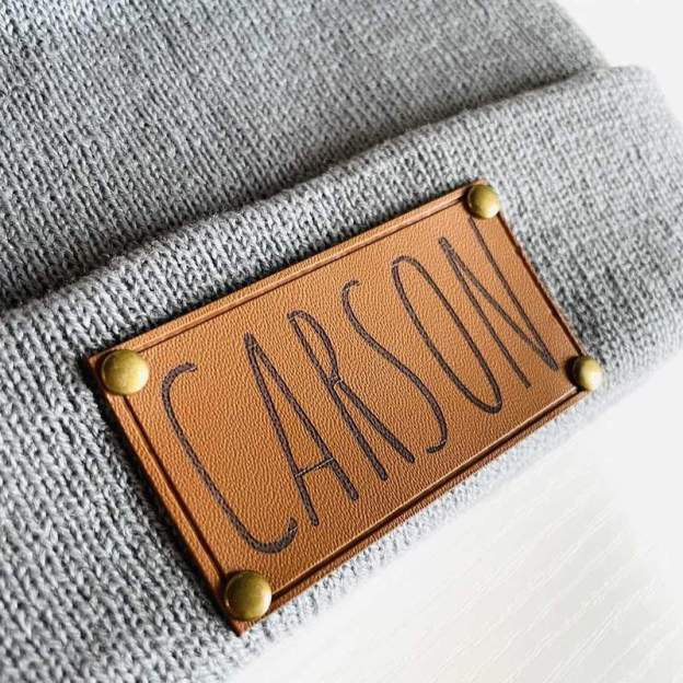 Signature Beanie/hat (Vegan Leather Patch)