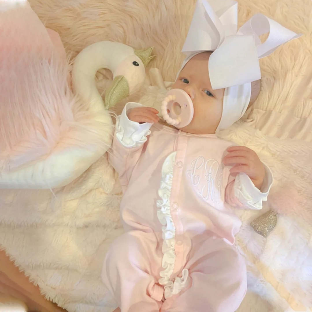 Personalized Monogrammed Baby Girl Coming Home Outfit Pink 2 Piece Sets SaleBeepumpkin™