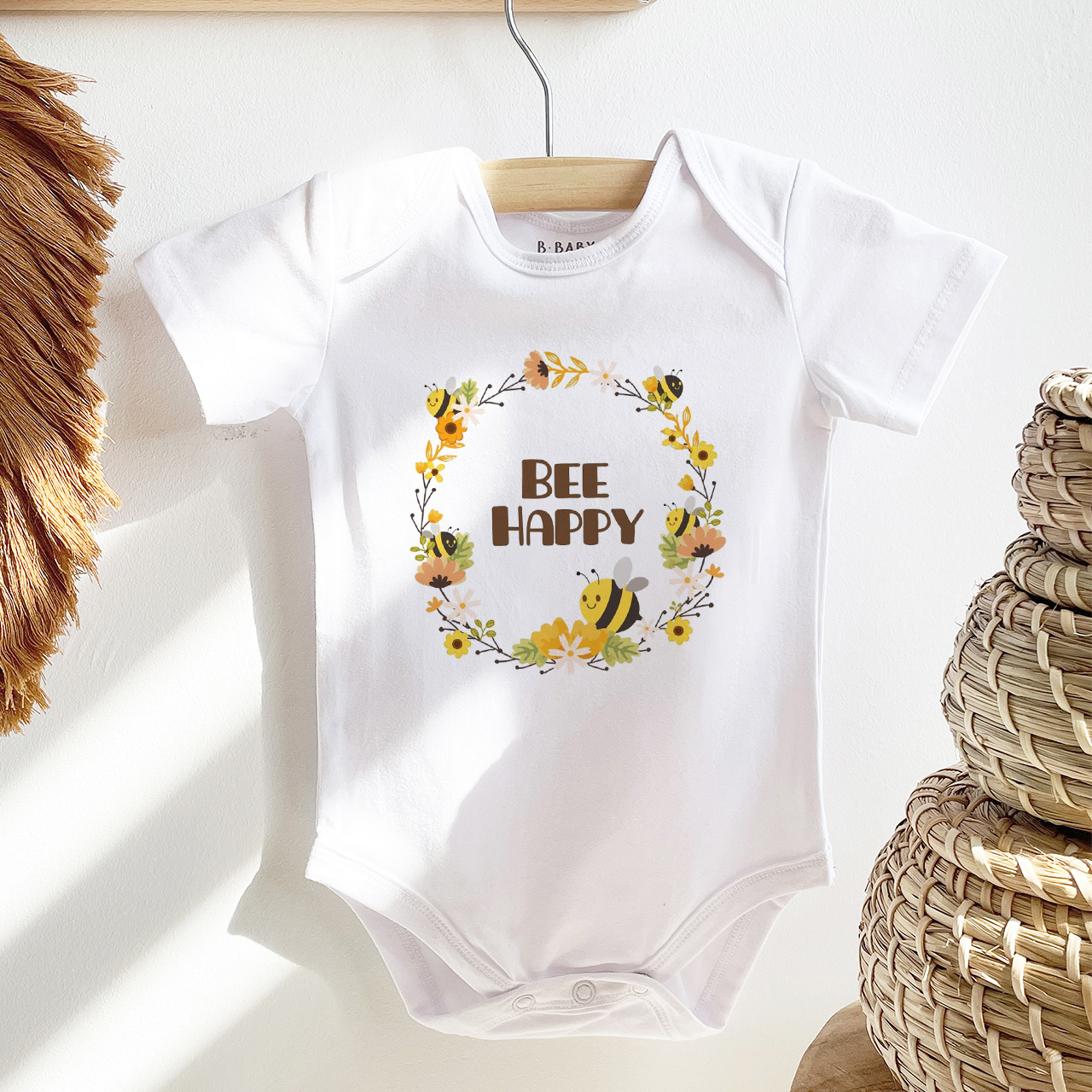 Baby Bodysuit & T-Shirt Bee Happy