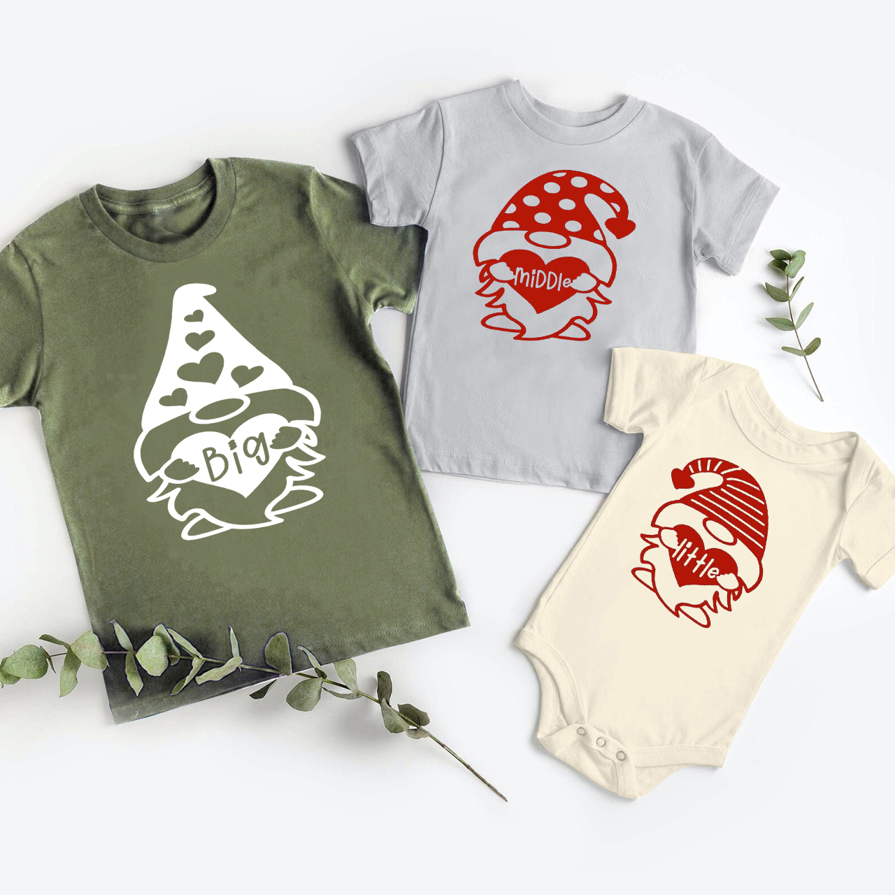 Personalized Love Christmas Hat Family Matching Shirt