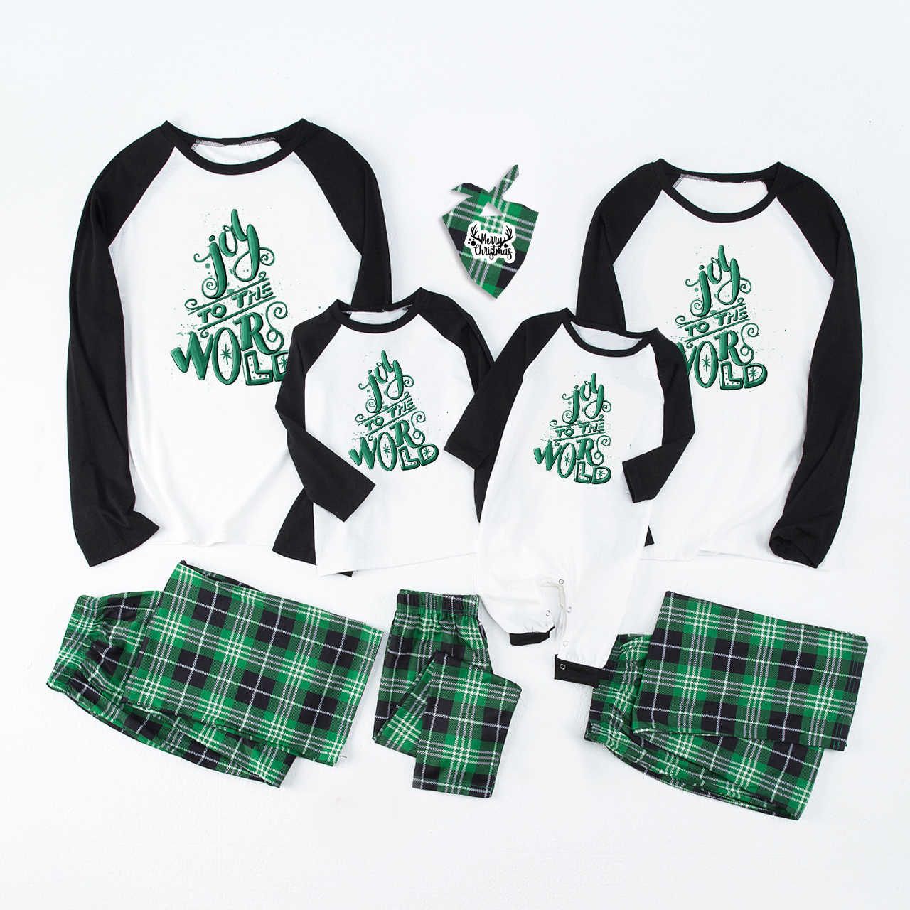 Joy World Christmas Tree Family Matching Pajamas