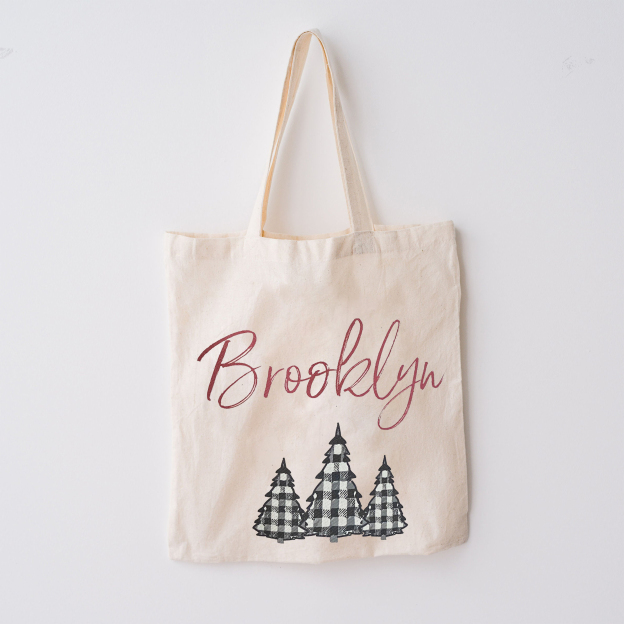 Personalized Trees Christmas Tote Bag