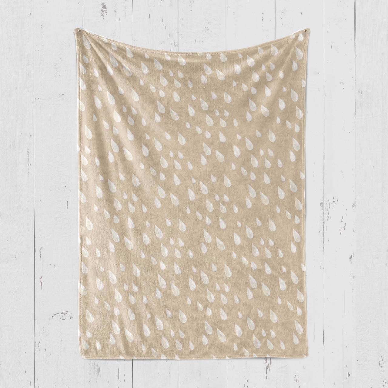 2 Colors Raindrops Baby Flannel Blanket