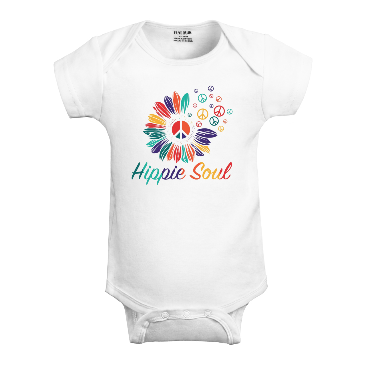 4 Colors Hippie Soul Baby Bodysuit