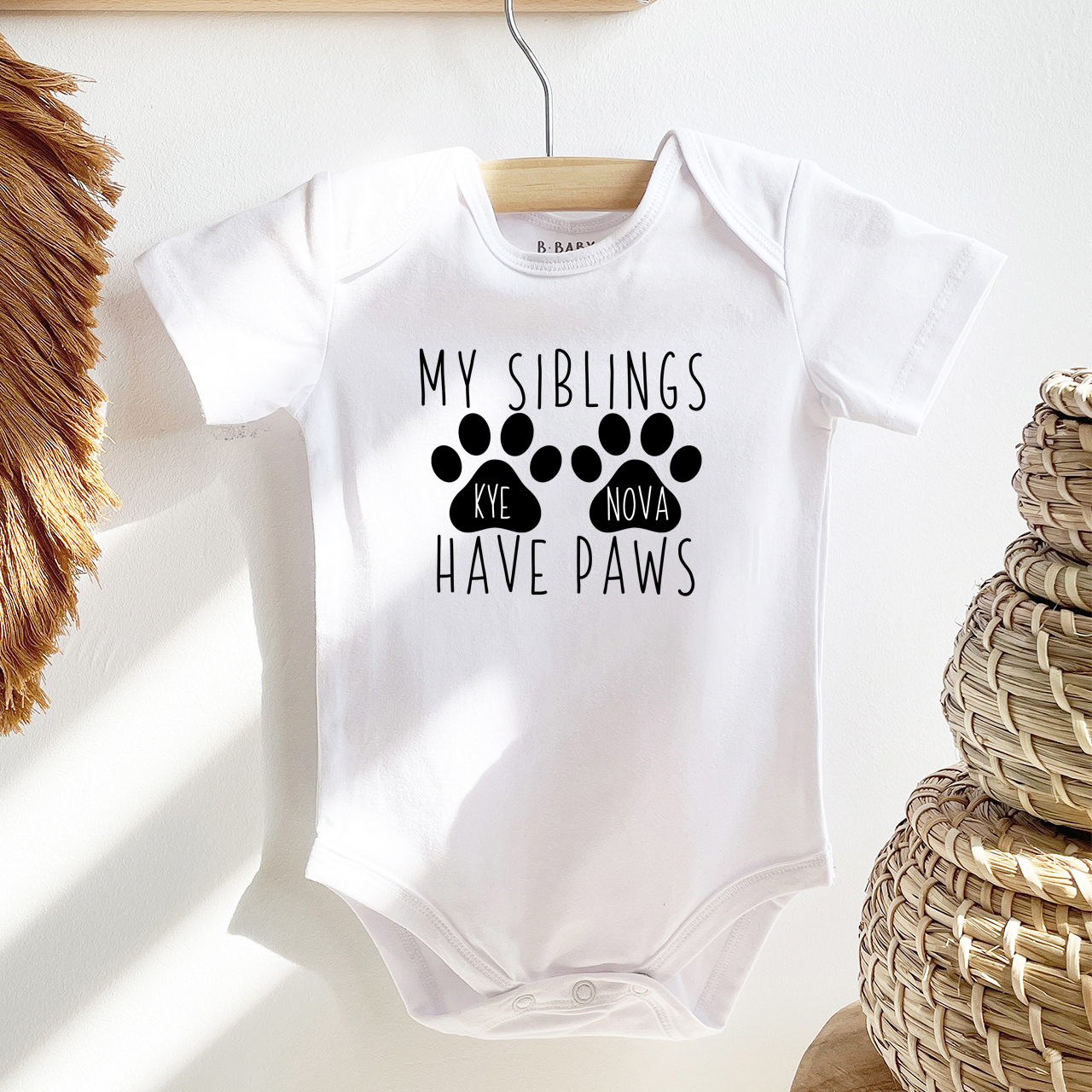 My Siblings Have Paws Baby Bodysuit & Shirts(dog/pet)