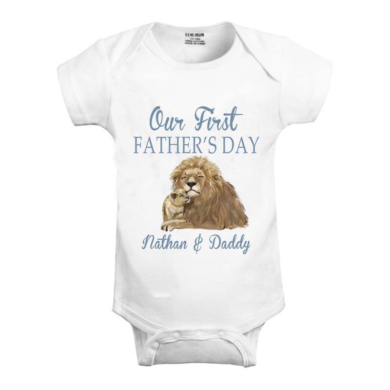 Personalization Baby Bodysuit (Our First Father's Day)