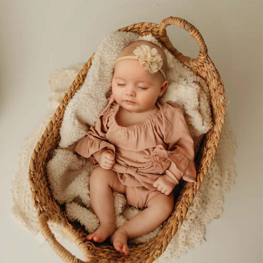 3 Colors Baby Girl Bell Sleeve Romper