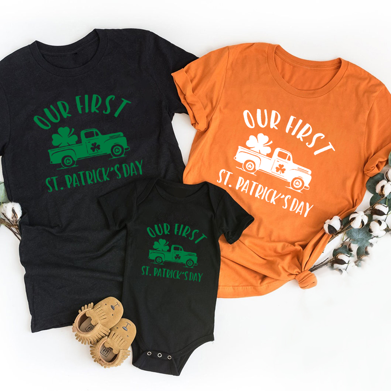 Our First St Patricks Day Family Shirts