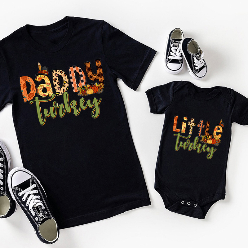 Personalized Turkey Family Thanksgiving Family Matching Shirts