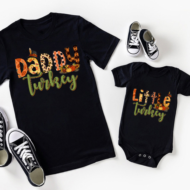 Personalized Turkey Family Thanksgiving Family Matching Shirts