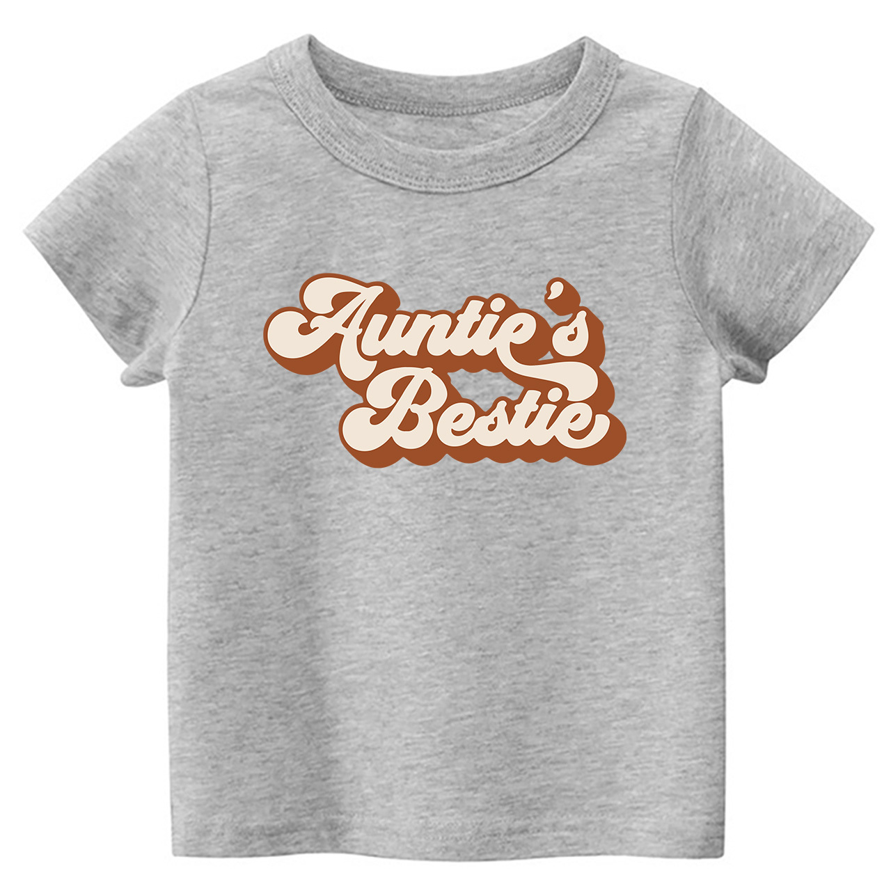 Auntie's Bestie Retro Natural Kids T-shirts
