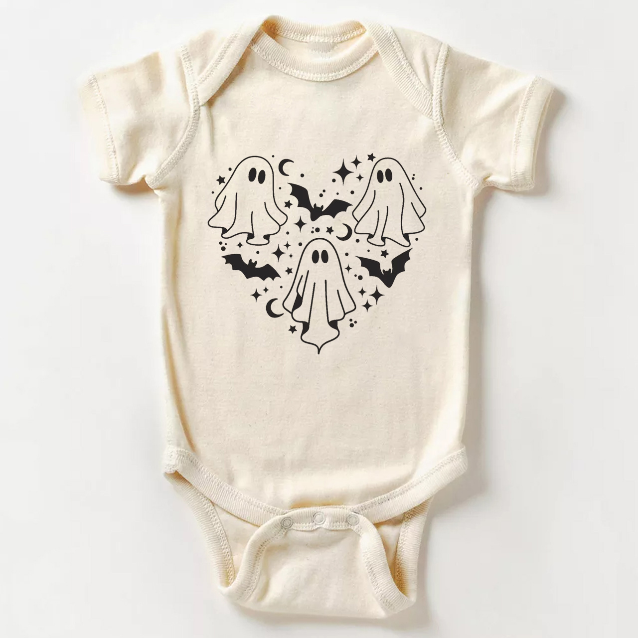 Ghost In Heart Halloween Baby Bodysuit