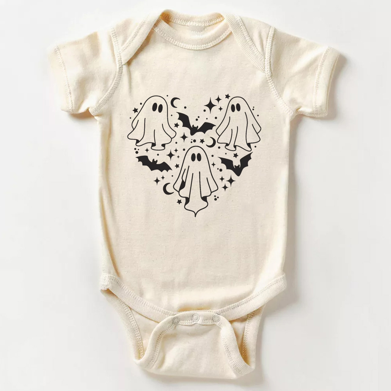 Ghost In Heart Halloween Baby Bodysuit