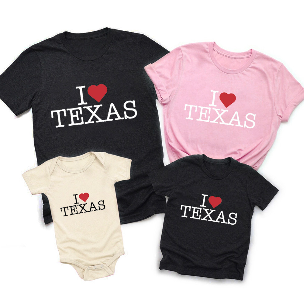 I Love Texas Family Matching Shirts