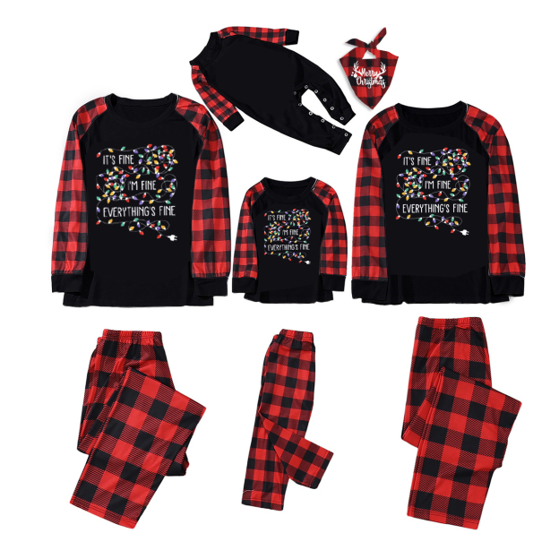 Everythig Is Fine Family Christmas Pajamas