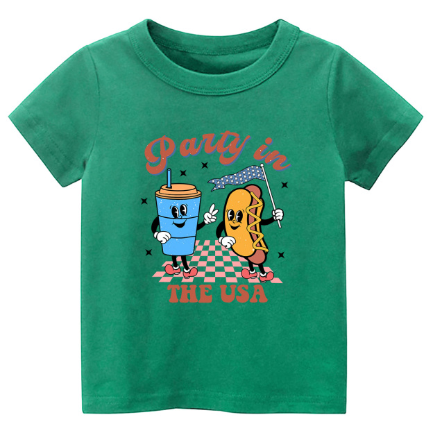 Patriotic Natural Party In The USA Toddler Tees