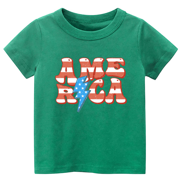 American Independence Day Retro Toddler Tees