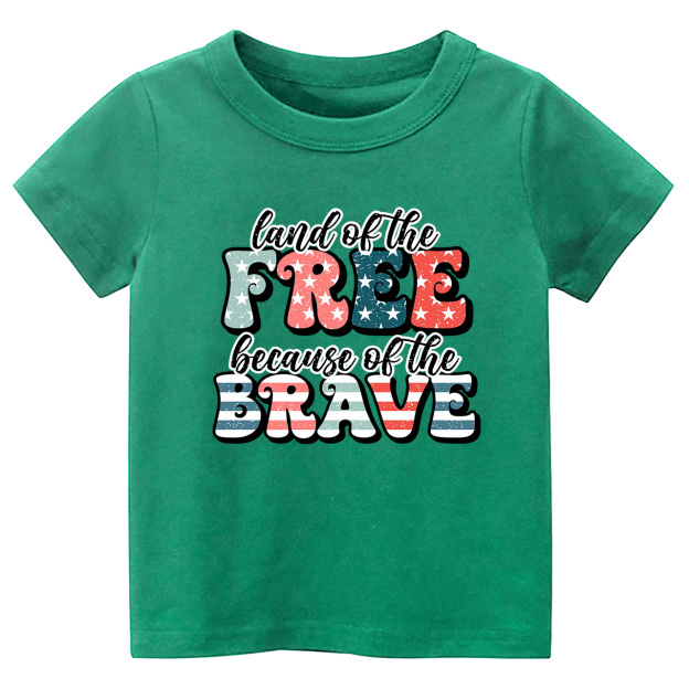 Land Of The Free Retro Toddler Tees