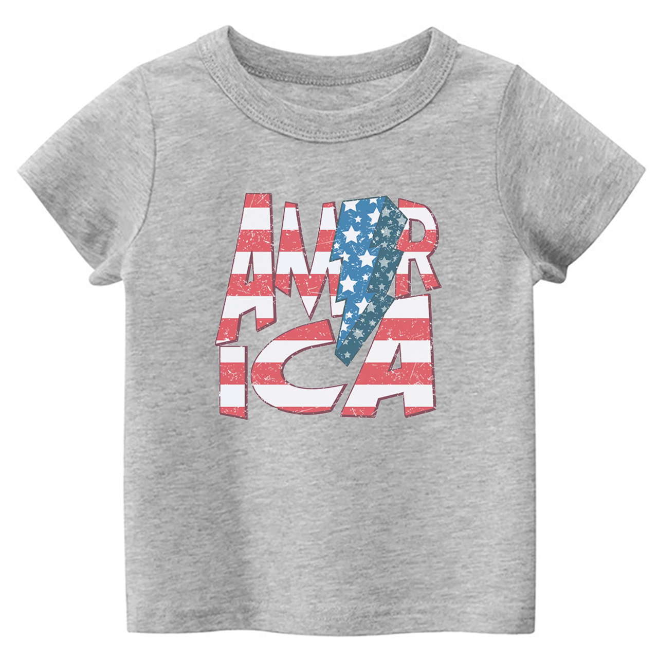 America Red Blue Flag Retro Toddler Tees
