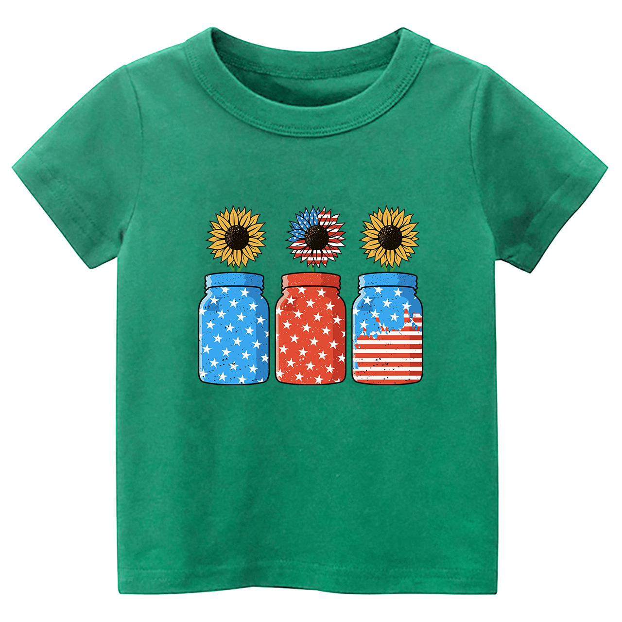 4th of July Sunflower Freedom Toddler Tees