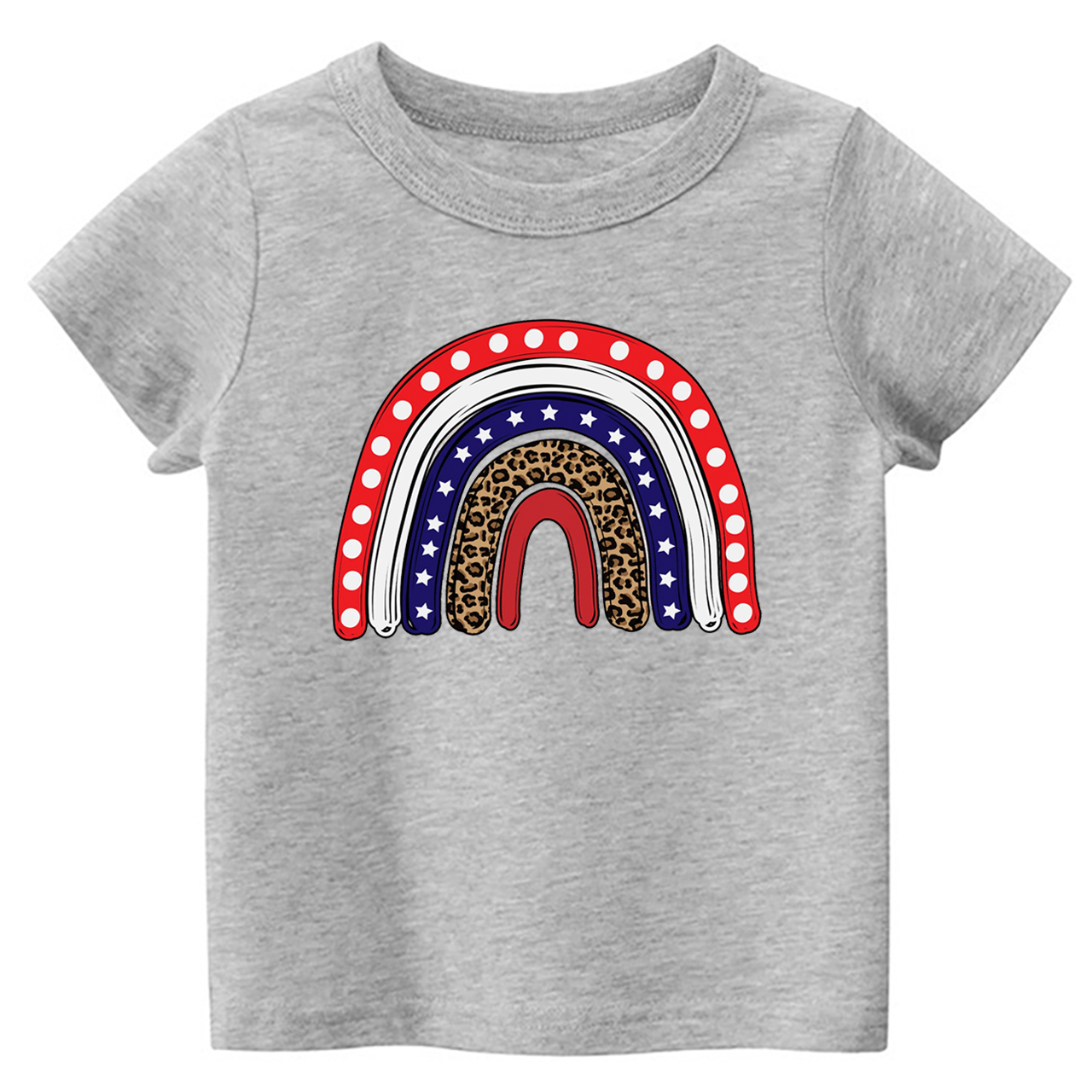 USA 4th of July Rainbow Toddler Tees
