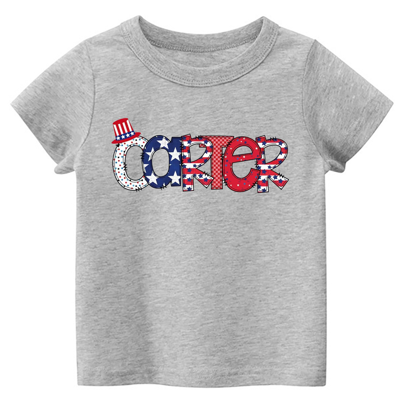Personalized Name Fourth Of July Toddler Tees