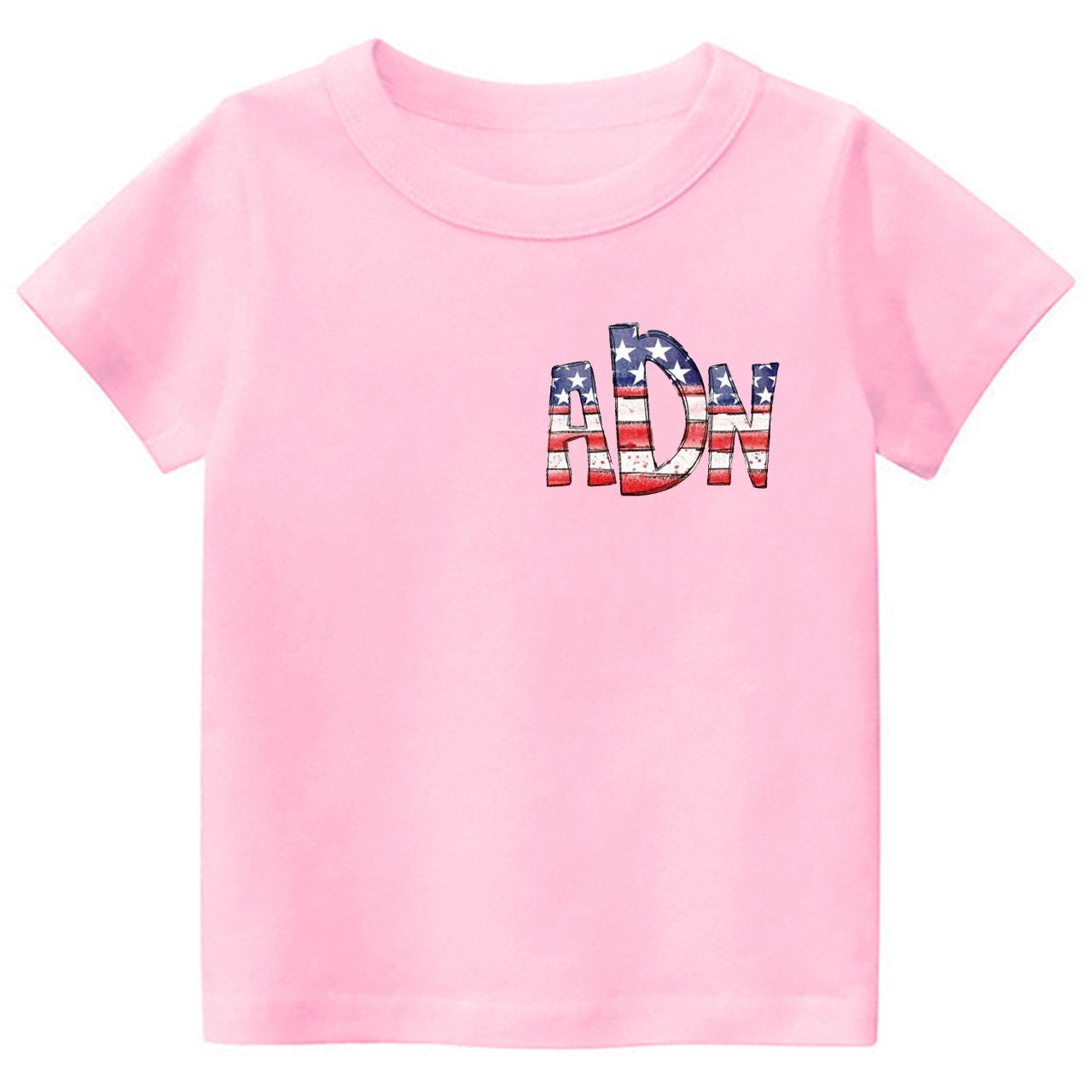 Personalized Fish American Flag Toddler Tees
