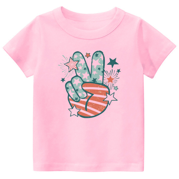 Peace Fingers Memorial Day Kids T-Shirt