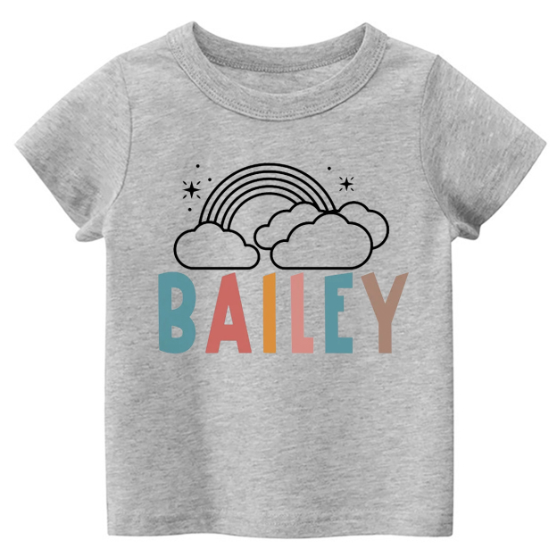 Cloud Rainbow Personalized Toddler Shirts