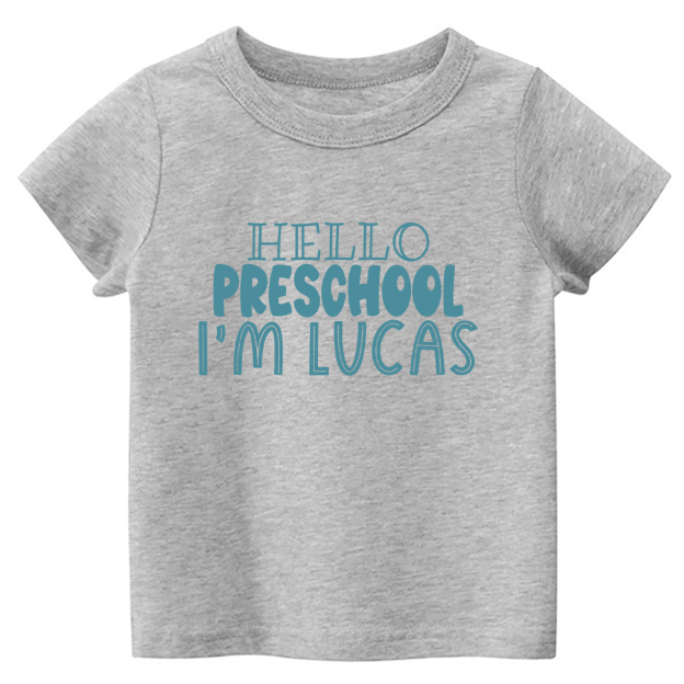 Personalized Hello Preschool Back To School Toddler Shirts