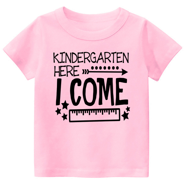 Kindergarten Here I Come Back To School Toddler Shirts