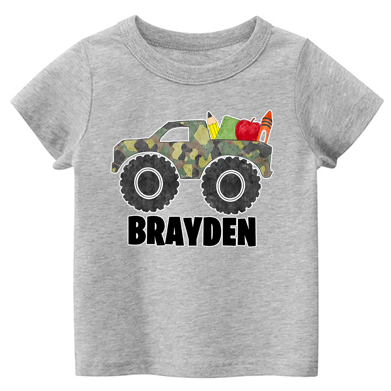 Truck Personalized Back To School Toddler Shirts