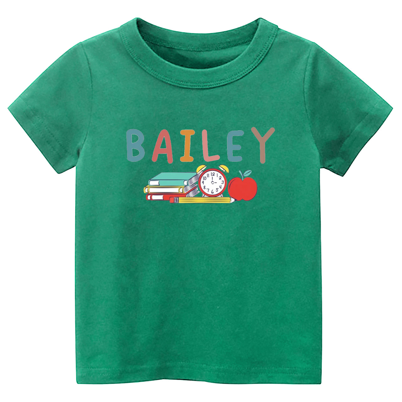 Custom Books & Apples Back To School Shirt For Kids