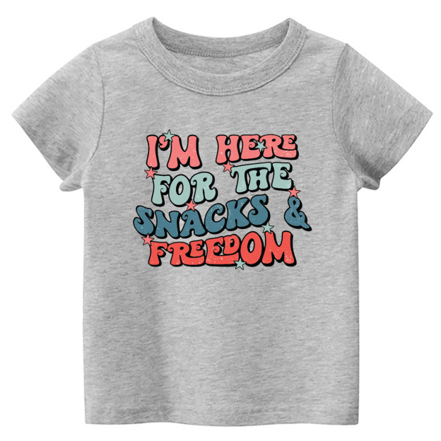 I'm Here For The Snacks & Freedom America Toddler Shirt