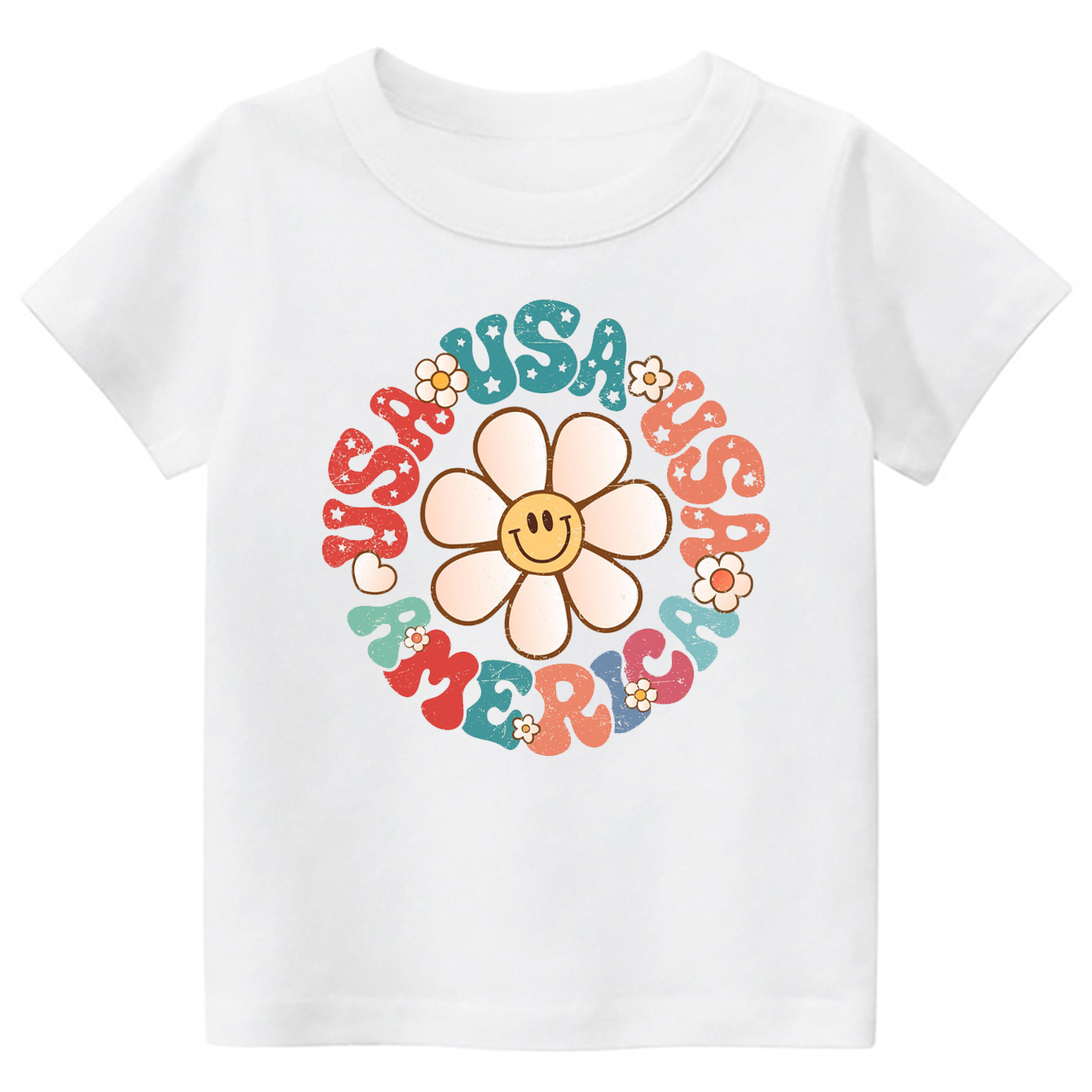 USA America Flowers Toddler Shirt Sale-Beepumpkin™