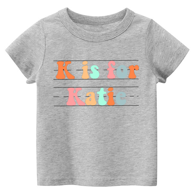  Personalized Alphabet Name Preschool Shirt For Kids