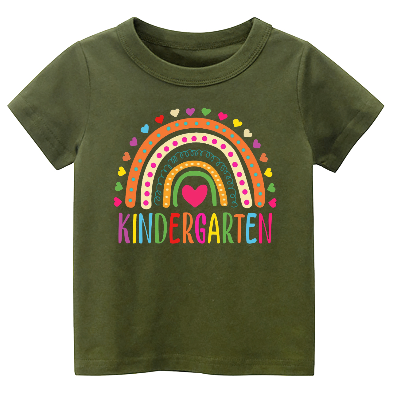 Heart Rainbow Kindergarten Shirts For School Kids