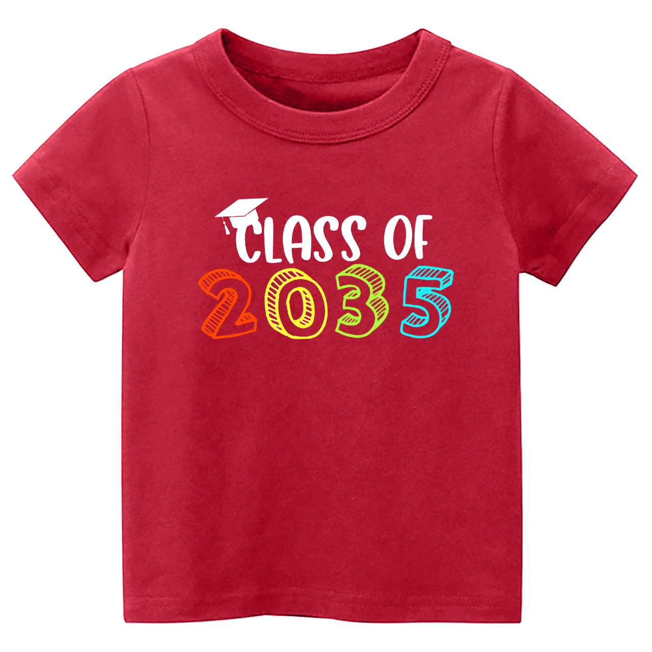 Hand Print-Class Of 2035 Personalized Shirts For School Kids